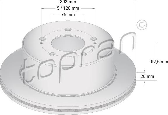 Topran 821 218 - Kočioni disk www.molydon.hr