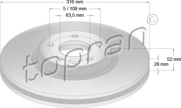 Topran 304 405 - Kočioni disk www.molydon.hr