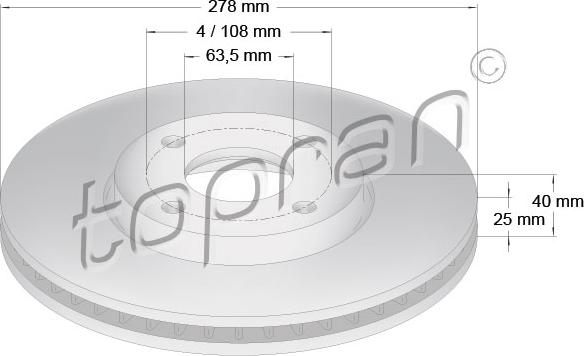 Topran 304 886 - Kočioni disk www.molydon.hr