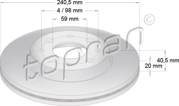 Topran 304 231 - Kočioni disk www.molydon.hr