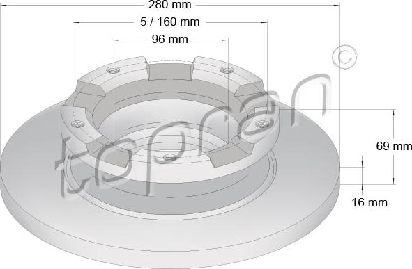 Topran 303 971 - Kočioni disk www.molydon.hr