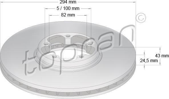 Topran 302 087 - Kočioni disk www.molydon.hr