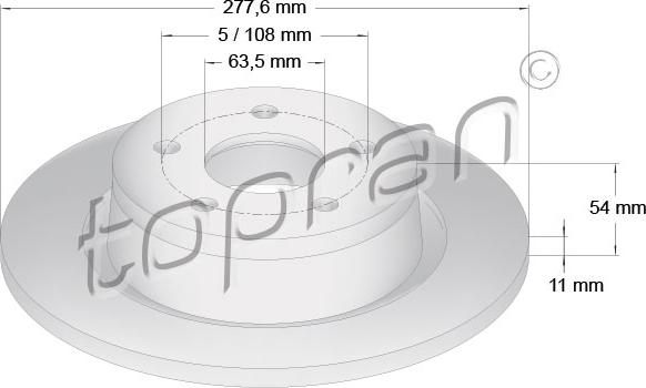 Topran 302 249 - Kočioni disk www.molydon.hr