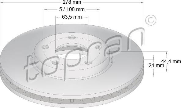 Topran 302 248 - Kočioni disk www.molydon.hr