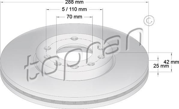 Topran 205 521 - Kočioni disk www.molydon.hr