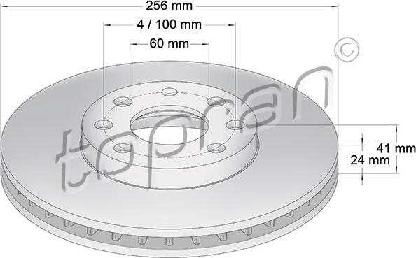 Topran 205 523 - Kočioni disk www.molydon.hr