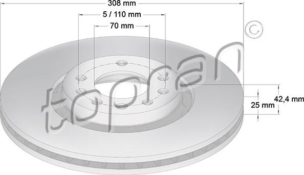 Topran 206 966 - Kočioni disk www.molydon.hr