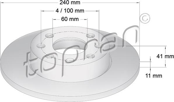 Topran 206 122 - Kočioni disk www.molydon.hr