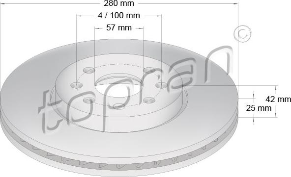 Topran 206 858 - Kočioni disk www.molydon.hr