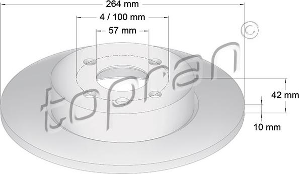 Topran 206 860 - Kočioni disk www.molydon.hr