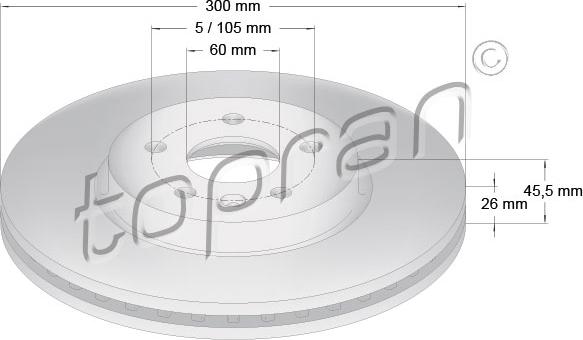 Topran 208 343 - Kočioni disk www.molydon.hr