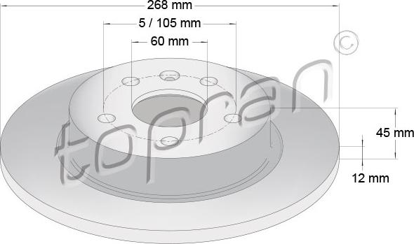 Topran 208 309 - Kočioni disk www.molydon.hr