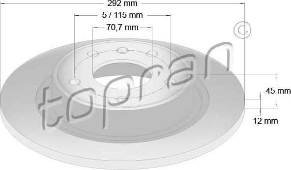 Topran 208 310 - Kočioni disk www.molydon.hr