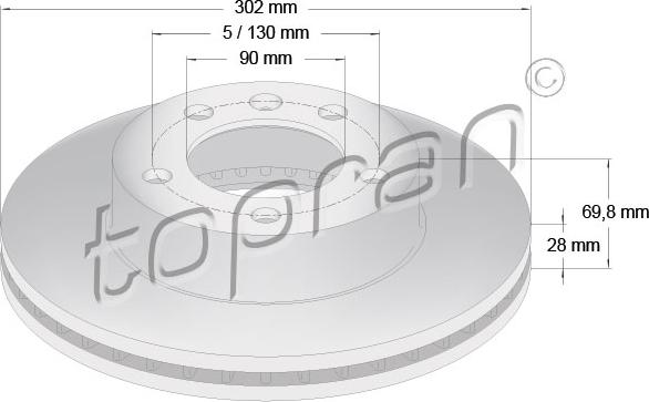 Topran 208 235 - Kočioni disk www.molydon.hr