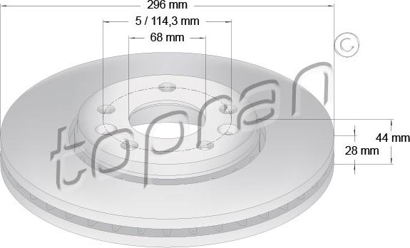 Topran 208 752 - Kočioni disk www.molydon.hr