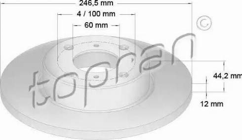 Topran 207 985 - Kočioni disk www.molydon.hr