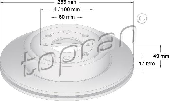 Topran 207 987 - Kočioni disk www.molydon.hr