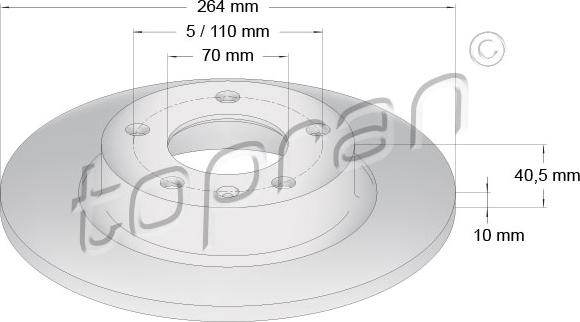 Topran 207 655 - Kočioni disk www.molydon.hr