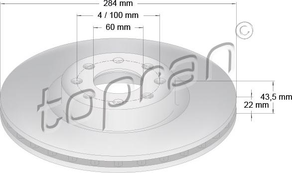 Topran 207 628 - Kočioni disk www.molydon.hr