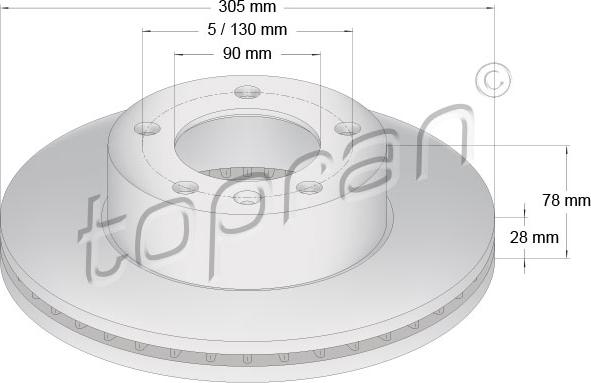 Topran 207 070 - Kočioni disk www.molydon.hr