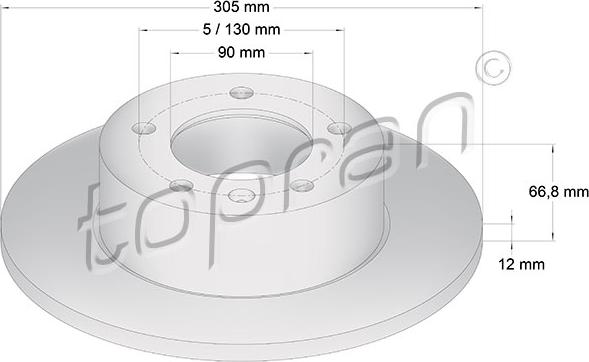 Topran 207 071 - Kočioni disk www.molydon.hr