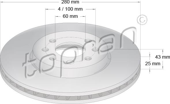 Topran 207 179 - Kočioni disk www.molydon.hr