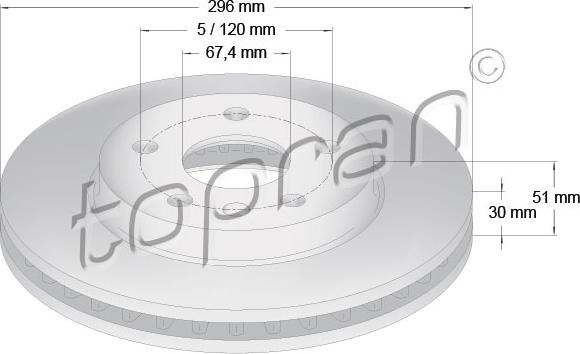 Topran 207 809 - Kočioni disk www.molydon.hr