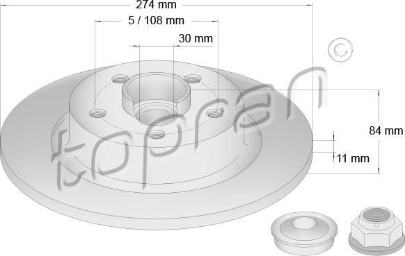 Topran 700 644 - Kočioni disk www.molydon.hr