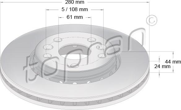 Topran 700 817 - Kočioni disk www.molydon.hr