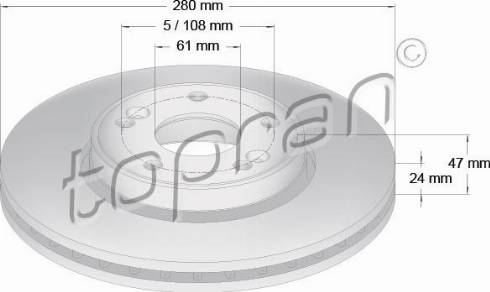 Topran 700 832 - Kočioni disk www.molydon.hr