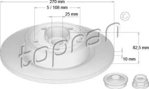 Topran 701 476 - Kočioni disk www.molydon.hr