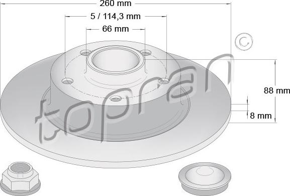 Topran 701 160 - Kočioni disk www.molydon.hr