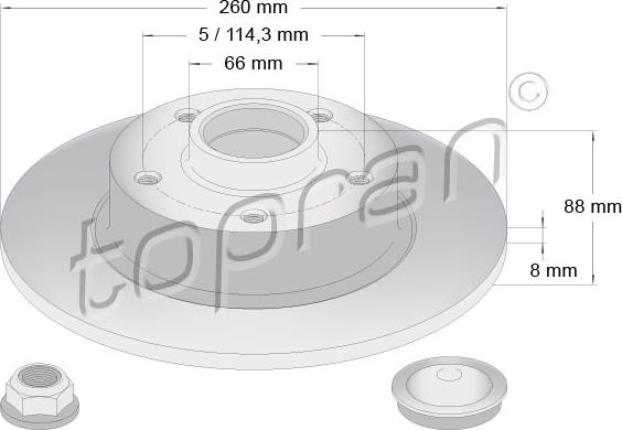 Topran 701 161 - Kočioni disk www.molydon.hr