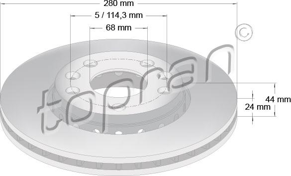 Topran 701 100 - Kočioni disk www.molydon.hr