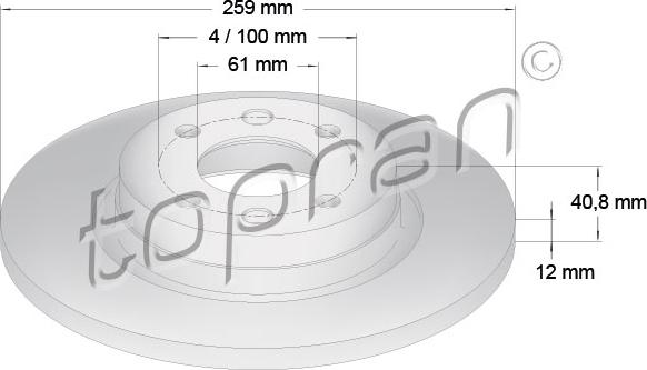 Topran 701 771 - Kočioni disk www.molydon.hr