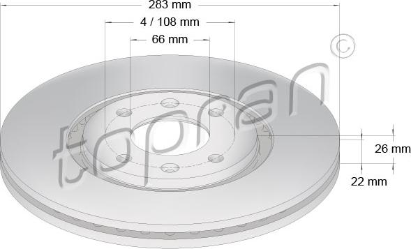 Topran 720 245 - Kočioni disk www.molydon.hr