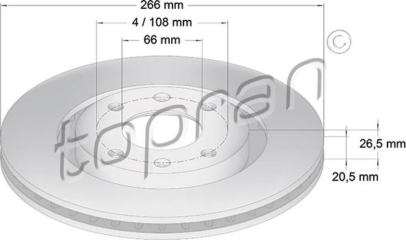 Topran 720 246 - Kočioni disk www.molydon.hr