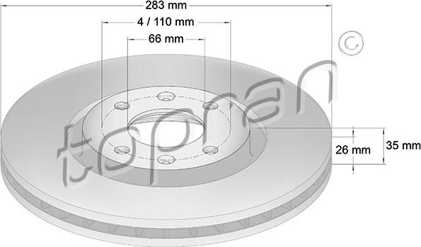 Topran 720 248 - Kočioni disk www.molydon.hr