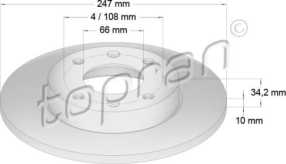 Topran 720 239 - Kočioni disk www.molydon.hr