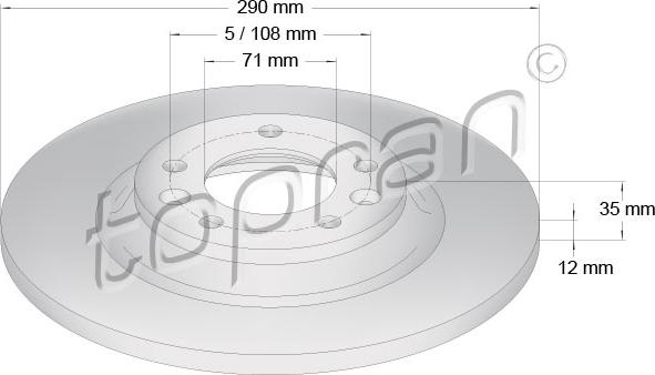 Topran 721 186 - Kočioni disk www.molydon.hr