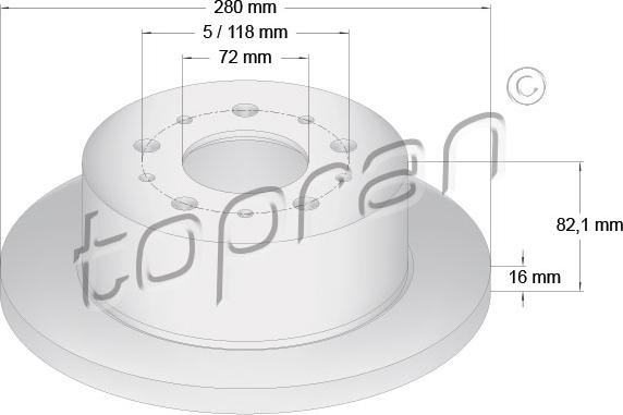 Topran 721 183 - Kočioni disk www.molydon.hr