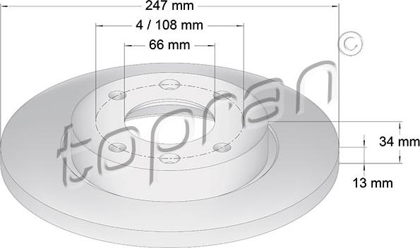 Topran 721 175 - Kočioni disk www.molydon.hr