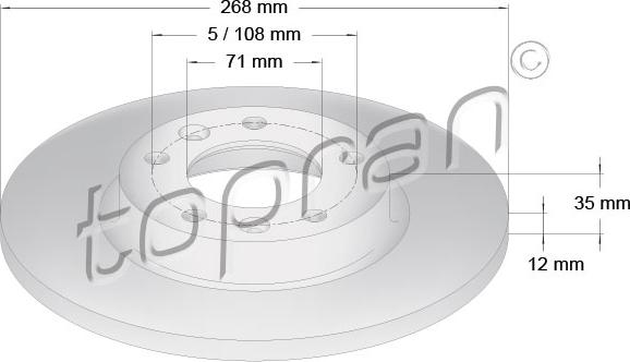 Topran 723 881 - Kočioni disk www.molydon.hr