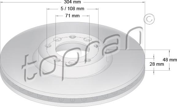 Topran 723 321 - Kočioni disk www.molydon.hr