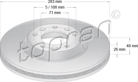 Topran 723 710 - Kočioni disk www.molydon.hr