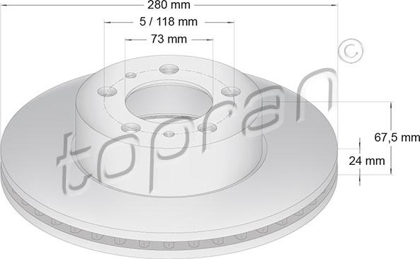 Topran 722 454 - Kočioni disk www.molydon.hr