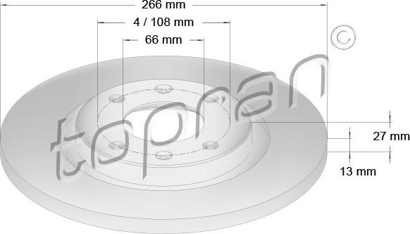 Topran 722 456 - Kočioni disk www.molydon.hr