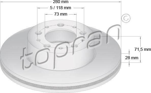 Topran 722 458 - Kočioni disk www.molydon.hr