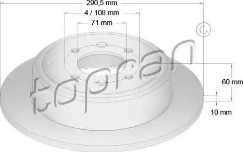 Topran 722 452 - Kočioni disk www.molydon.hr