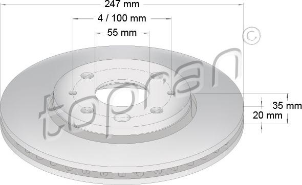 Topran 722 457 - Kočioni disk www.molydon.hr